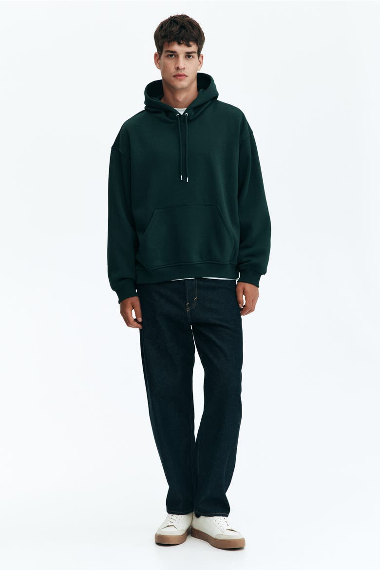 Loose Fit Hoodie, Main, color, Dark forest green