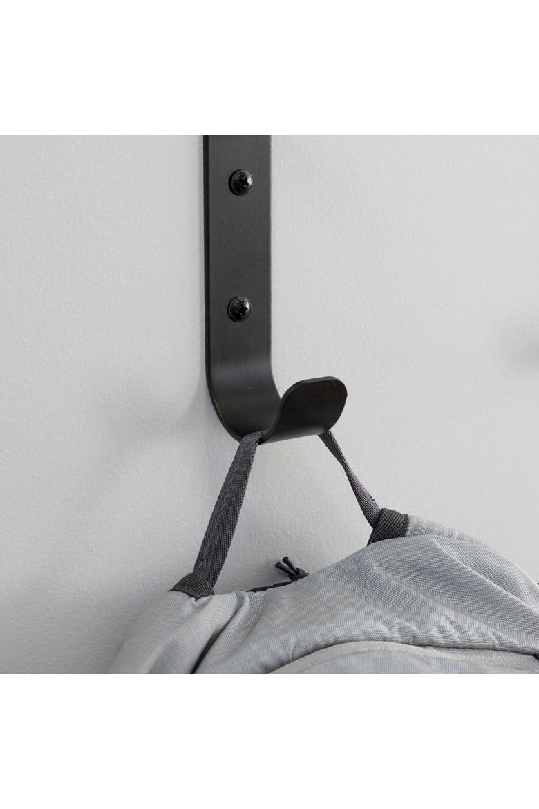 Crozet Multipurpose Wall Hooks | 4-Pack | Black, Alternate, color, Black