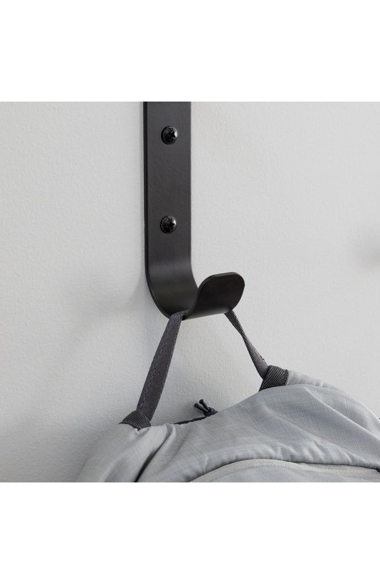 StoreYour Crozet Multipurpose Wall Hooks | 4-Pack | Black, Alternate, color, Black