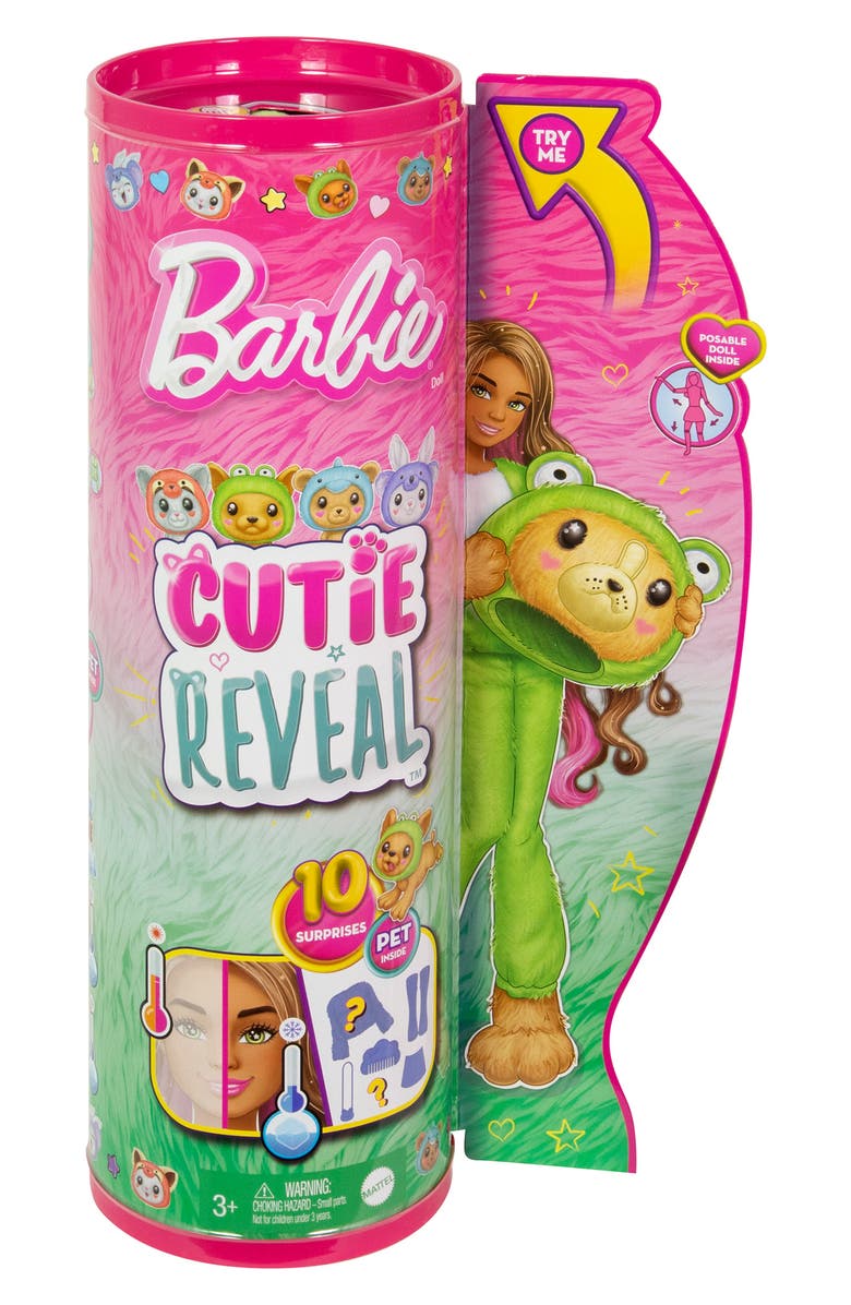 Barbie <sup>®</sup> Cutie Reveal<sup>™</sup> Dog as Frog Doll with 10 Surprises, Alternate, color,