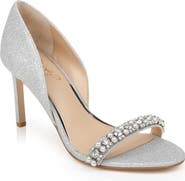 Jewel Badgley Mischka Dayana Embellished Glitter Sandal