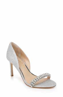Jewel Badgley Mischka Dayana Embellished Glitter Sandal