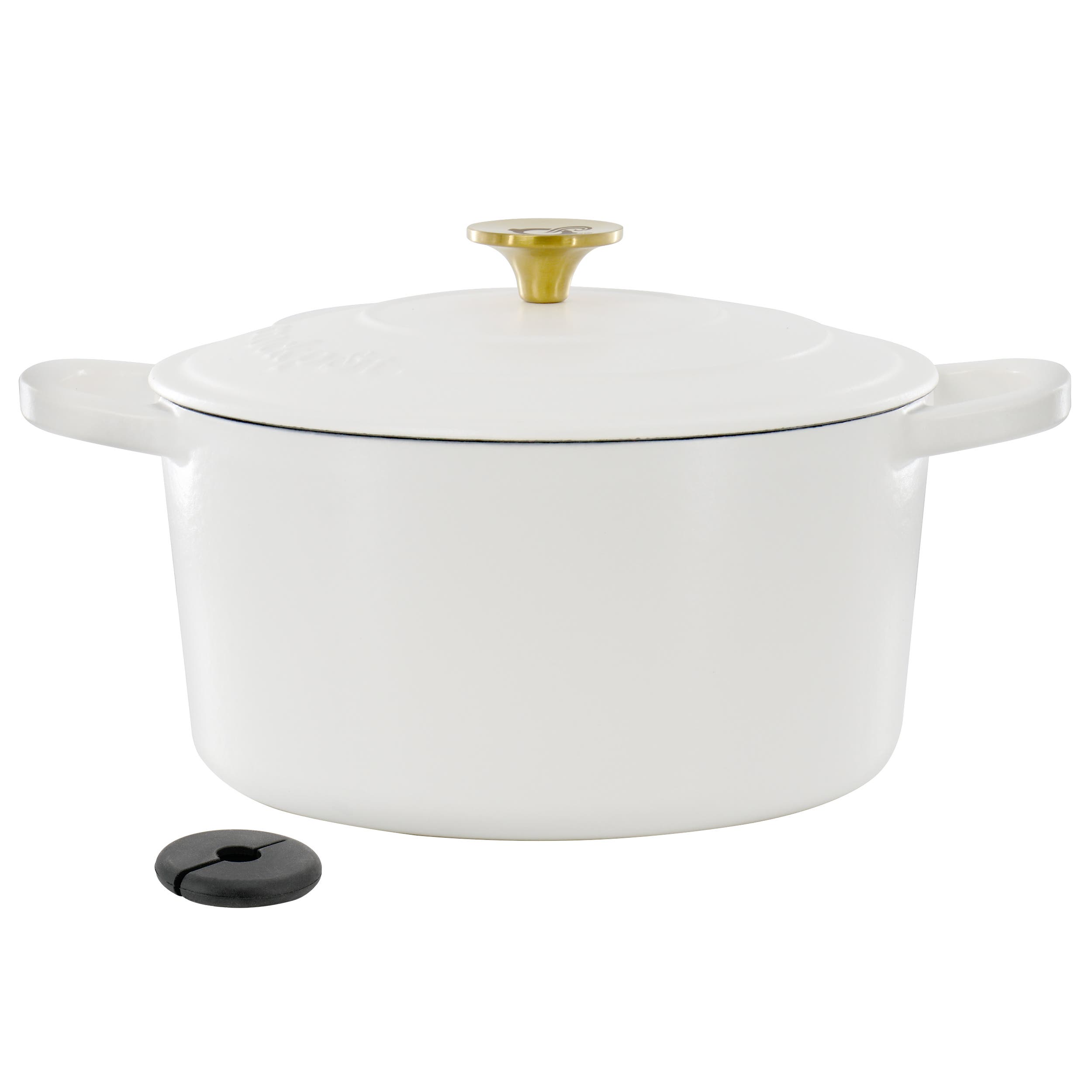 Crockpot 6 Quart Enameled Cast Iron Dutch Oven - White