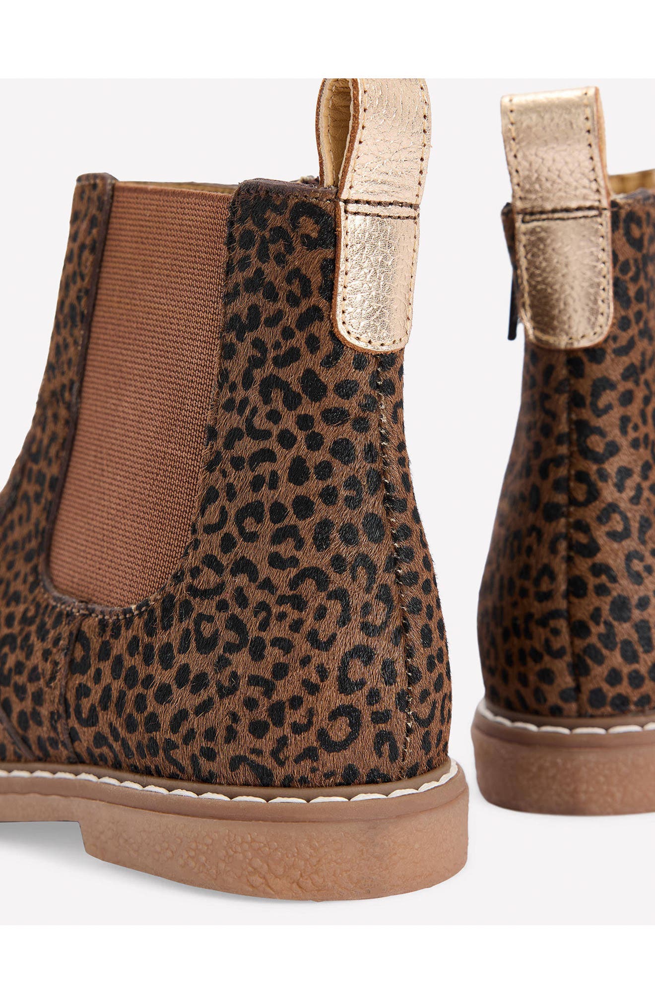 Kids' Genuine Calf Hair Chelsea Boot, Alternate, color, LEOPARD