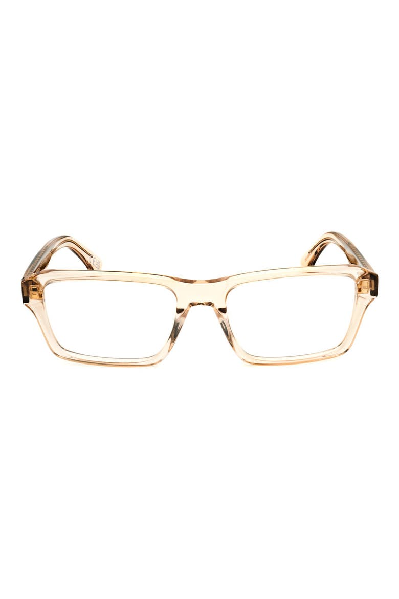 55mm Rectangle Optical Glasses, Main, color, CLEAR