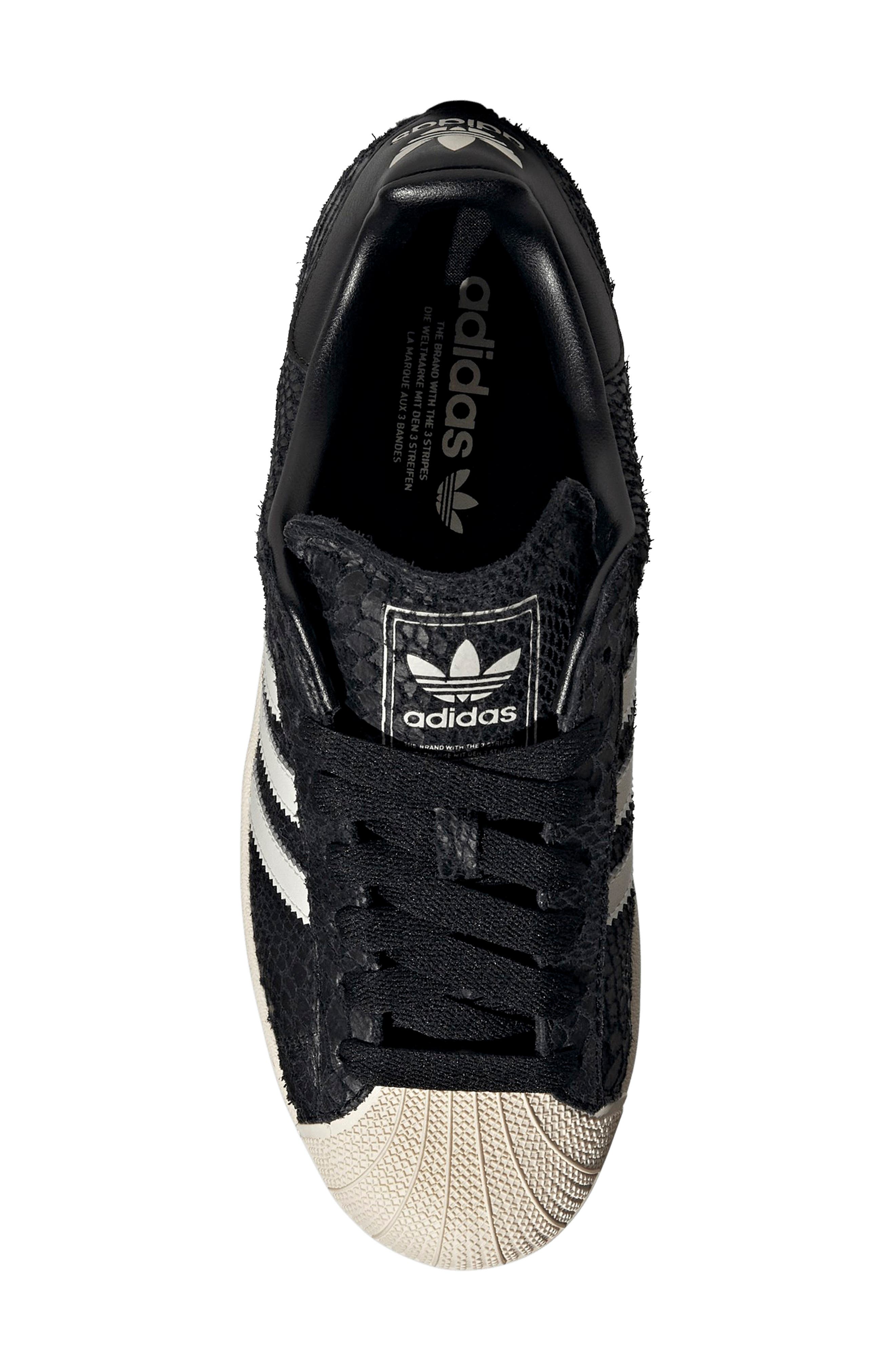 Gender Inclusive Croc Print Superstar II Sneaker, Alternate, color, BLACK/ WHITE/ CREAM WHITE