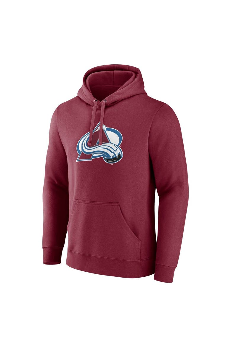Men's Fanatics Branded Burgundy Colorado Avalanche Primary Logo Pullover Hoodie, Alternate, color, Burgundy