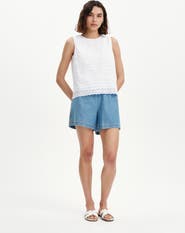 Finery London Gloria Cotton Broderie Sleeveless Top