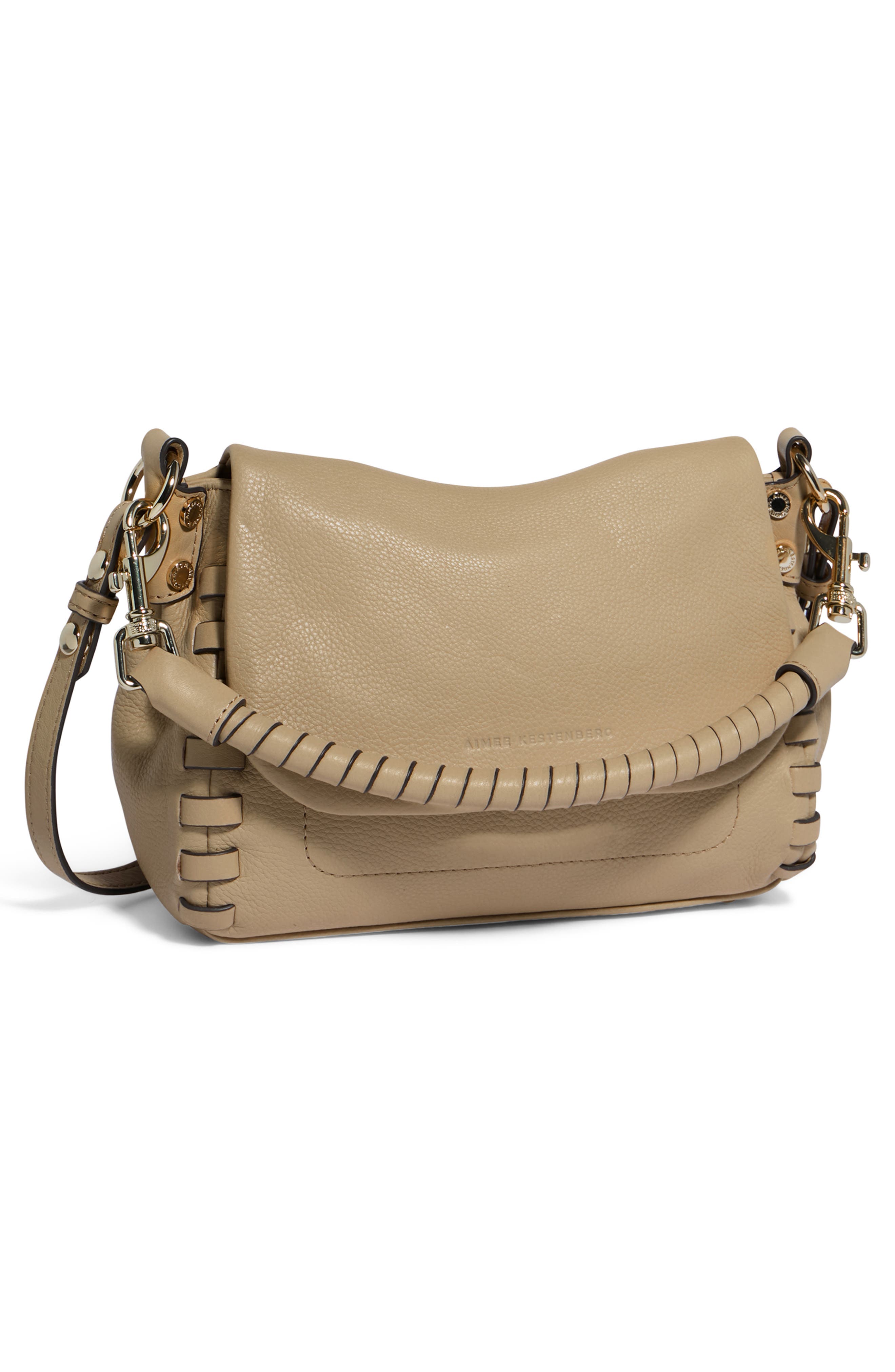 AIMEE Mini Zen Leather Crossbody Bag, Alternate, color, Camel