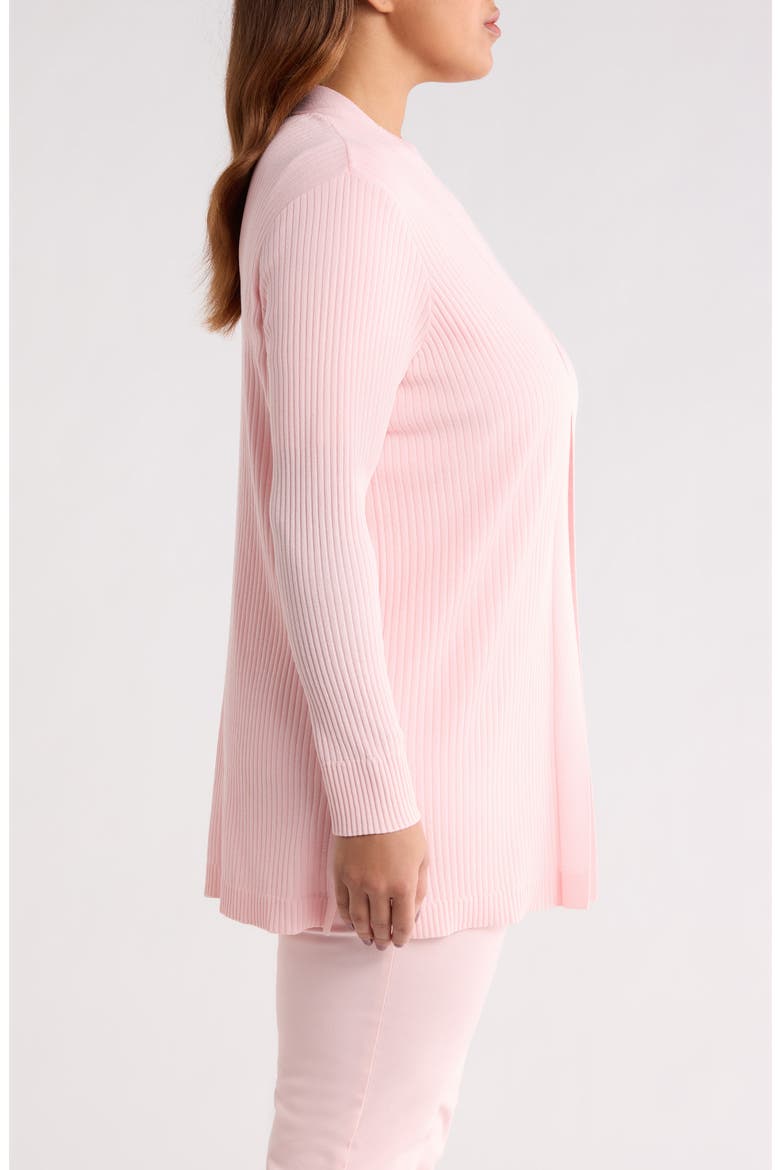 Sutton Open Front Rib Knit Cardigan, Alternate, color, PETAL PINK