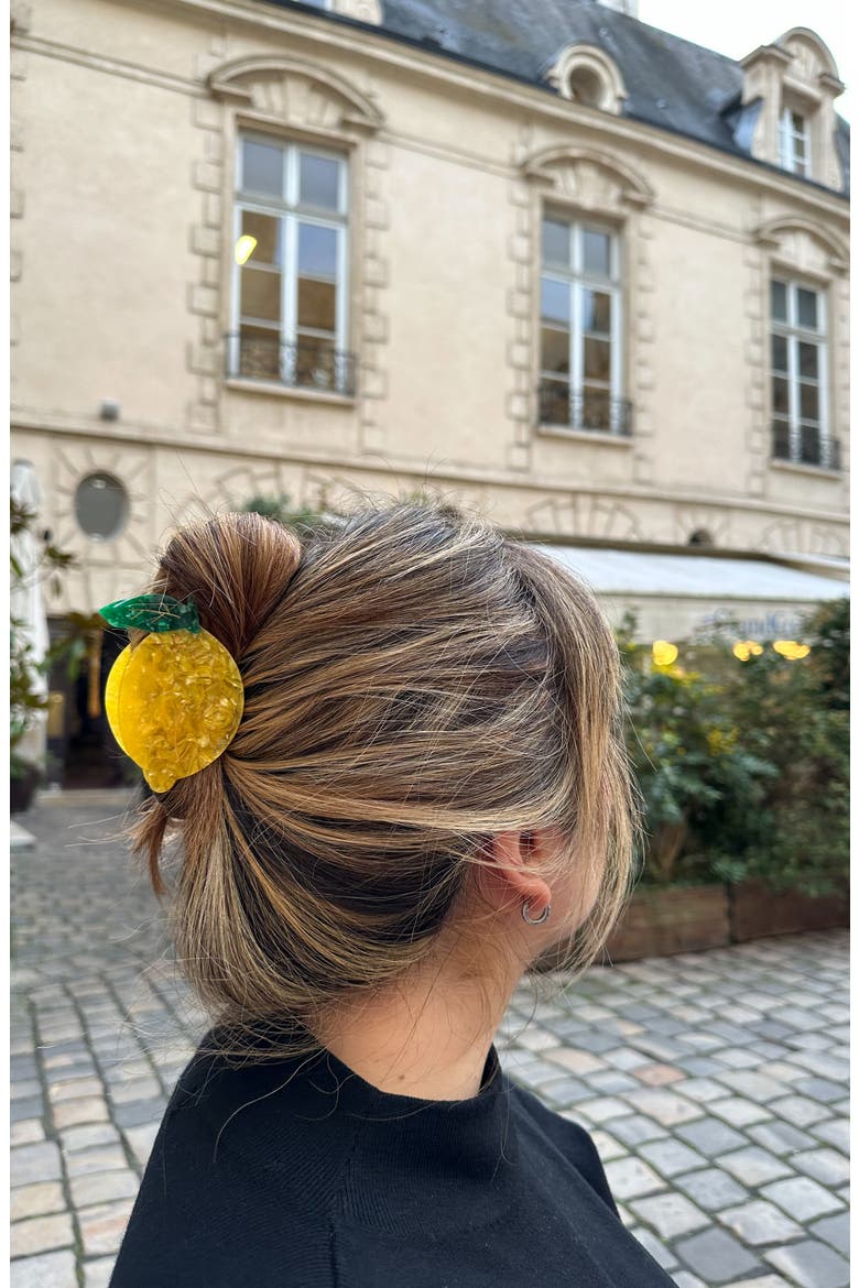 Lemon Claw Hair Clip, Alternate, color, YELLOW