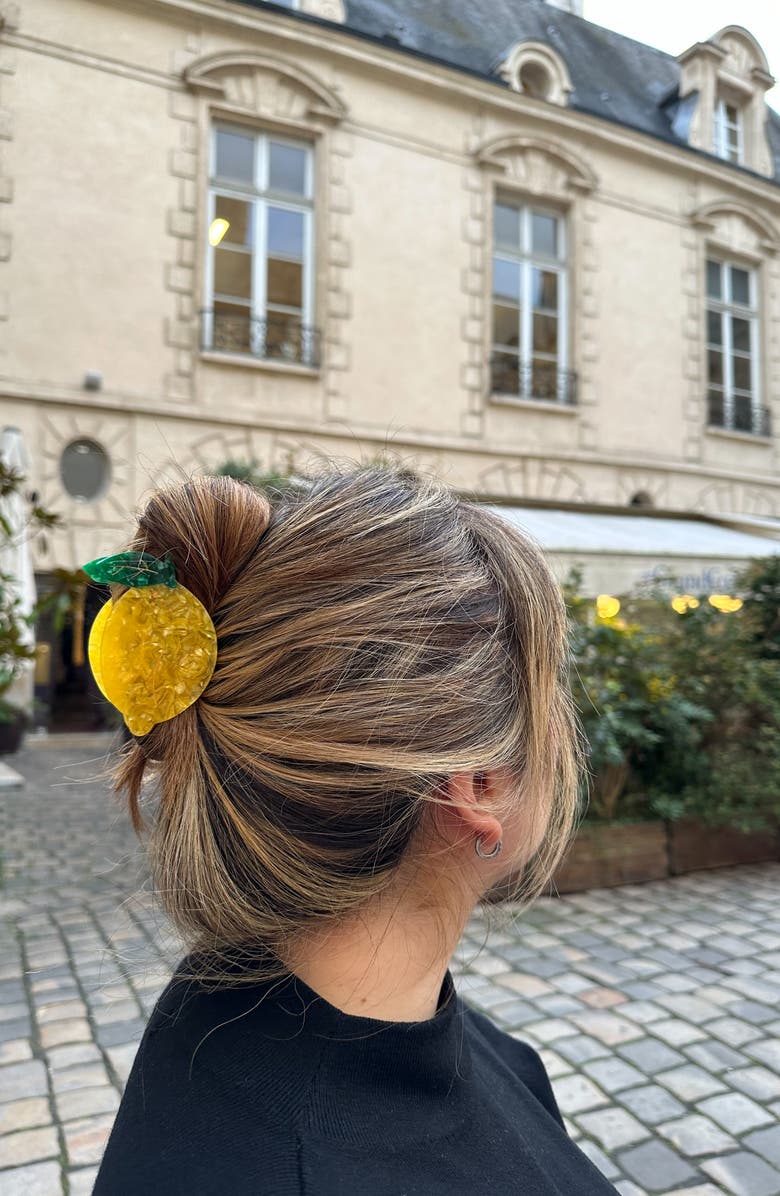 Solar Eclipse Lemon Claw Hair Clip, Alternate, color,