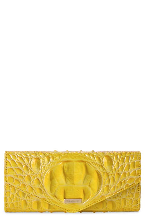 Veronica Croc Embossed Leather Wallet