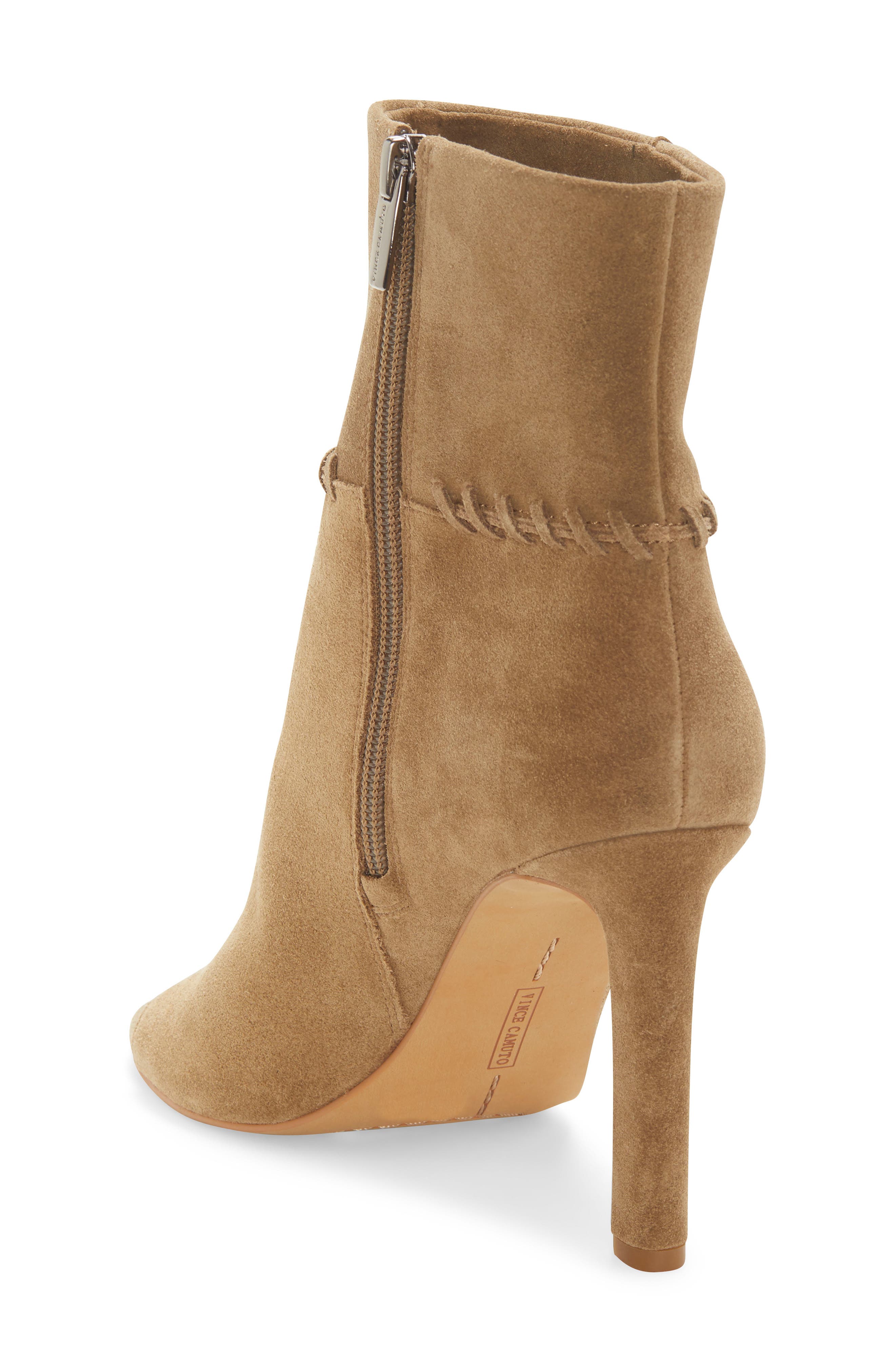 Sashane Open Toe Boot, Alternate, color, DARK OAK SUEDE