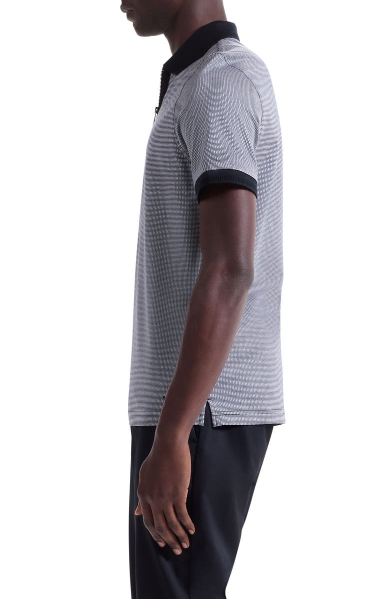 Bugatchi Quarter Zip Polo, Alternate, color, Black