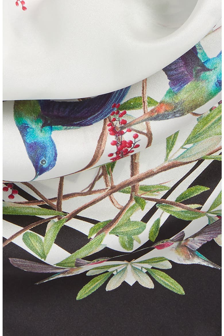 Highgrove Square Silk Scarf, Alternate, color, WHITE