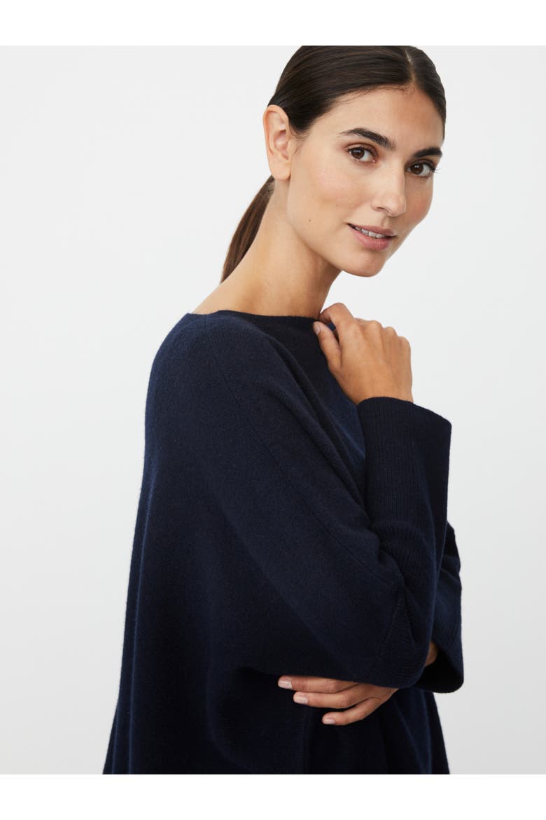 MaFayela Knit Poncho, Alternate, color, Navy Blazer