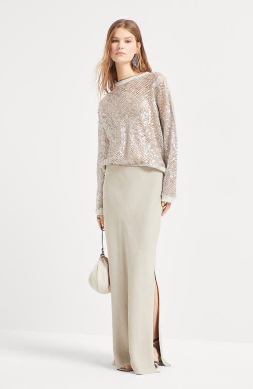 Brunello Cucinelli Bias-cut Maxi Skirt In Desert