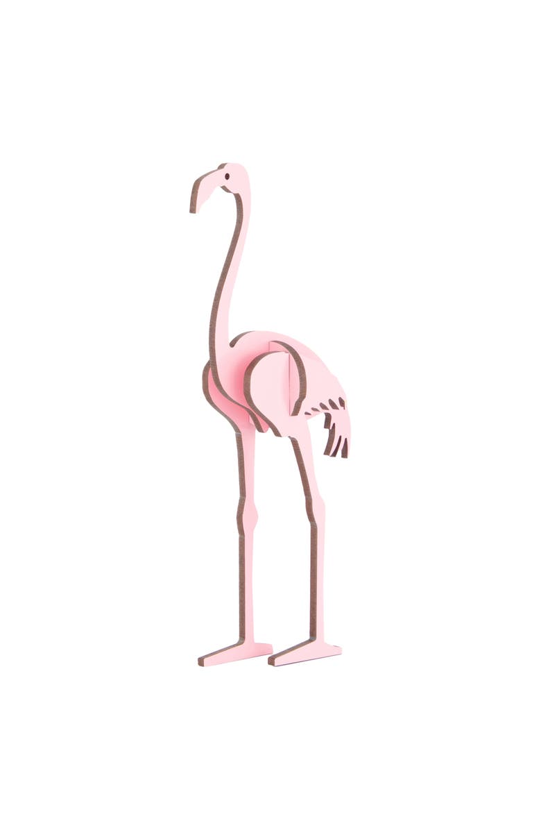 Little & Wood Woodlet Flamingo, 3D Wooden Kit Set, Ages 6+, Main, color, 