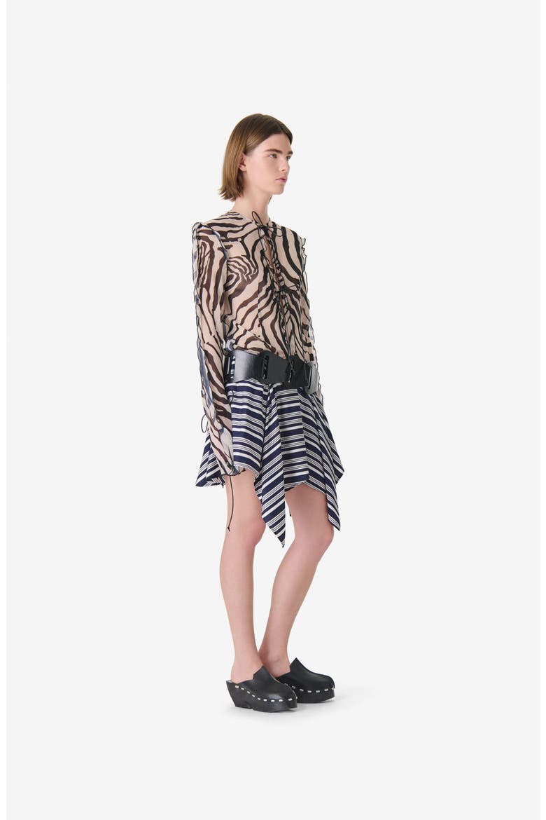 Trecy Zebra Print Blouse, Alternate, color, BLACK WILD PRINT