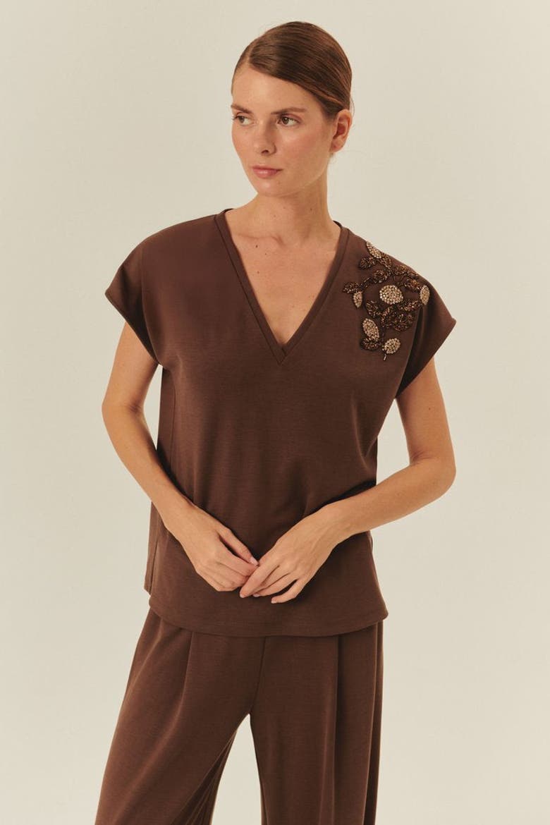 Oaklyn Tshirt, Alternate, color, BROWN