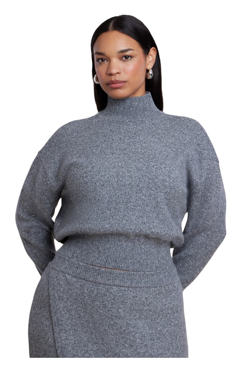 Reversible Cutout Sweater, Main, color, HEATHER GREY