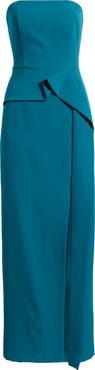 Vince Camuto Laguna Ruffle Detail Strapless Gown