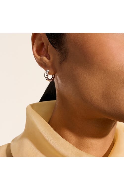 John Hardy Jh Essential Crossover Hoop Earrings In Silver