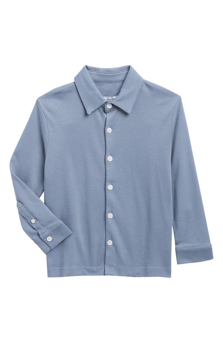 Reiss Kids' Hendon Cotton Button-Up Shirt, Main, color, Airforce Blue