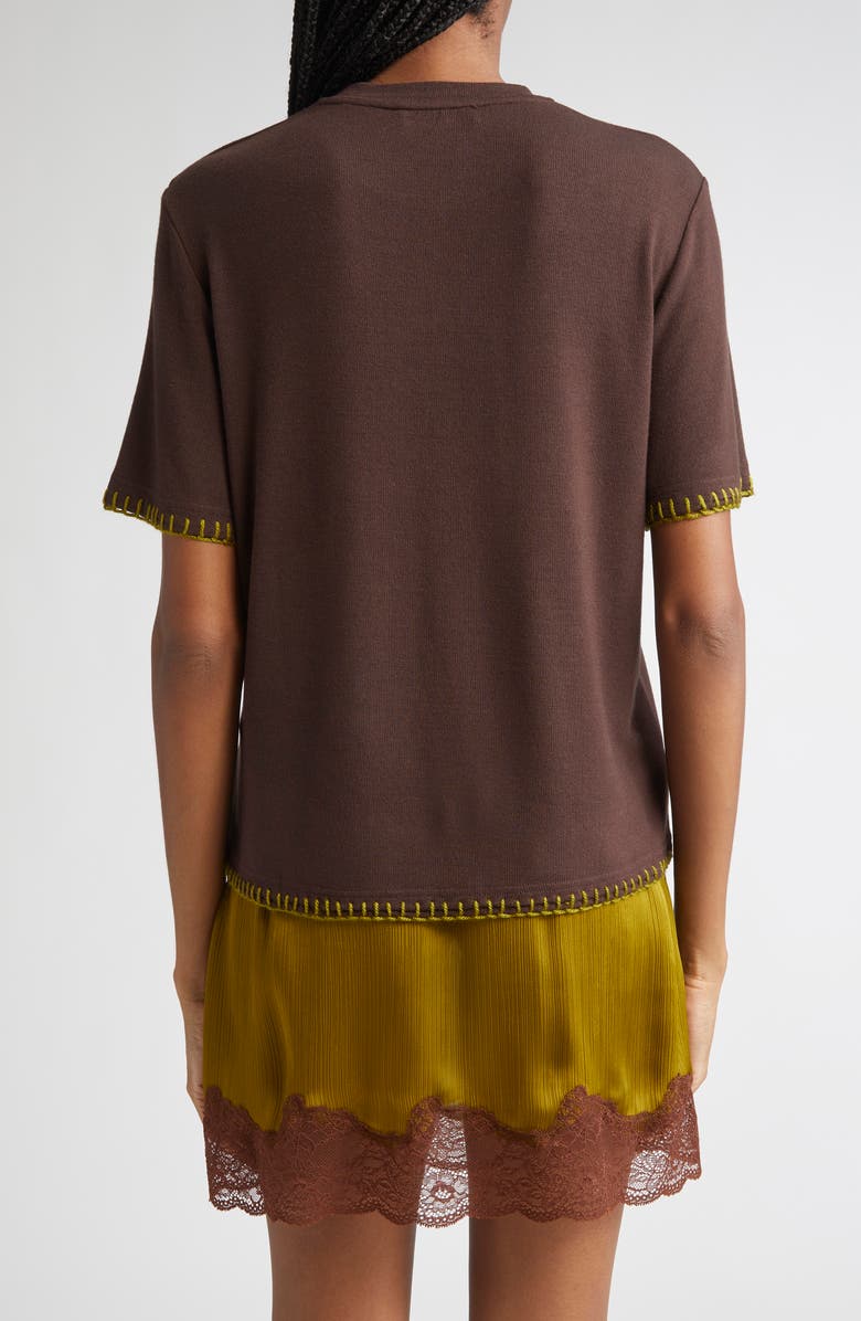 Siedrés Demures Logo Embroidered Blanket Stitch Top, Alternate, color,