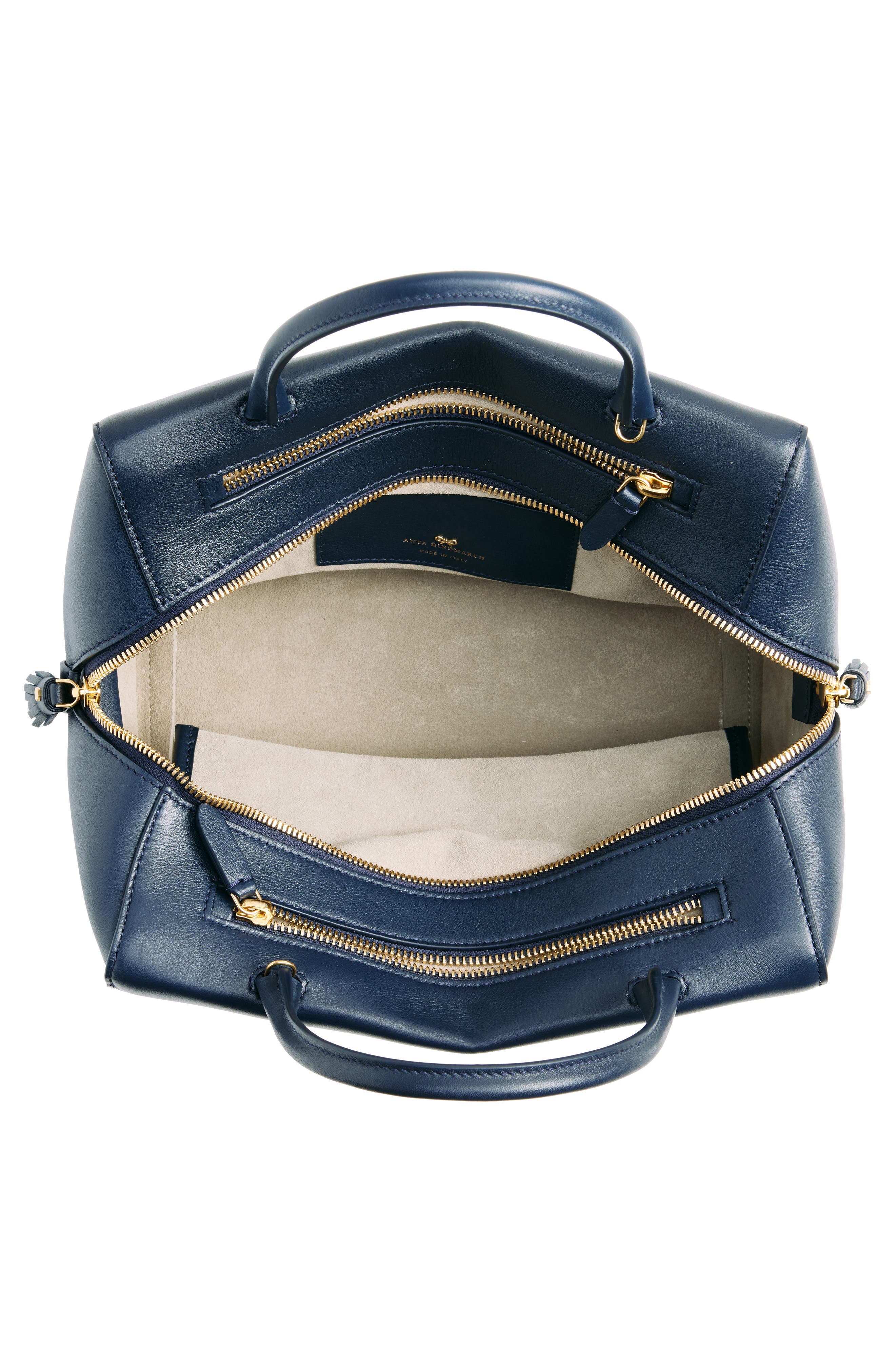 Anya Hindmarch Seaton Leather Handbag, Alternate, color, 