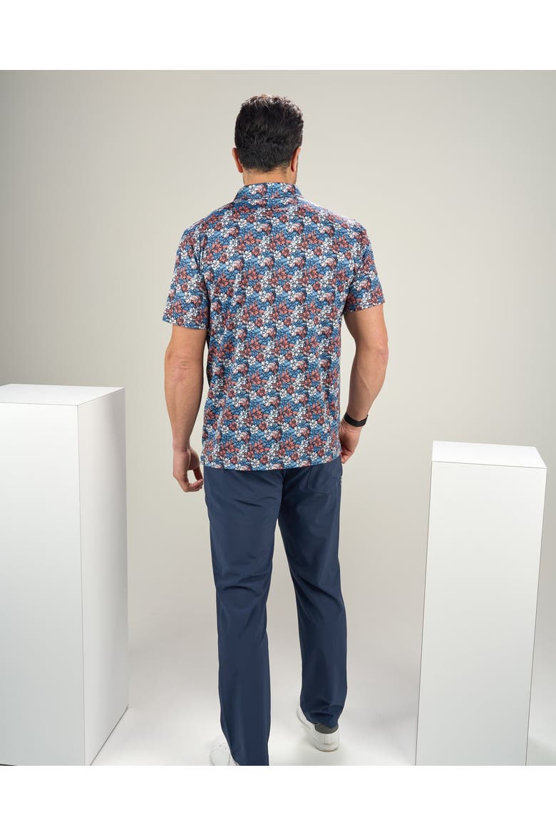 Flower Power Polo, Alternate, color, Moody Blue