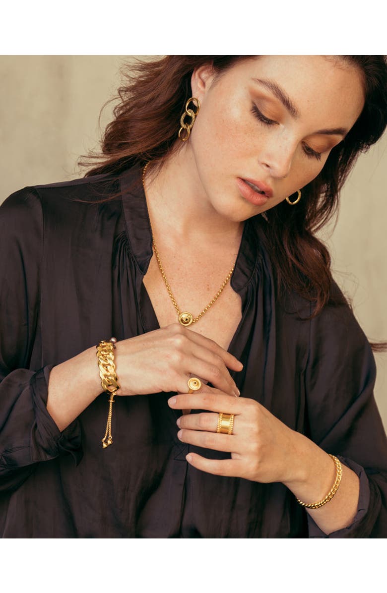 ZARUX Evil eye Necklace, Alternate, color, Yellow Gold