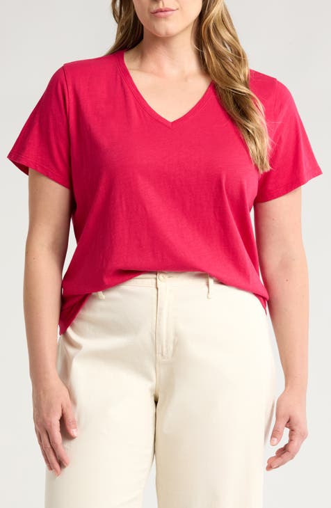 Reiss Ada V-Neck Knitted shops Coral Top