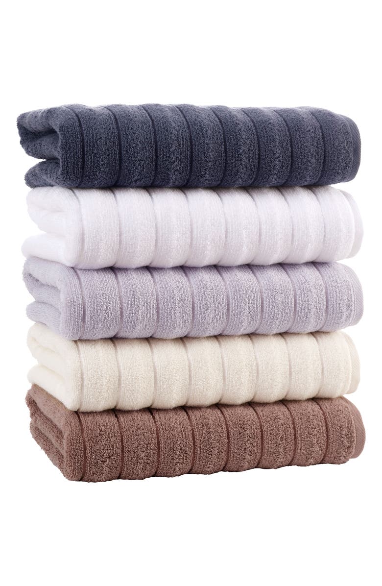 Brooks Brothers Vague 6-Piece Bath Towel Set, Alternate, color, Grey