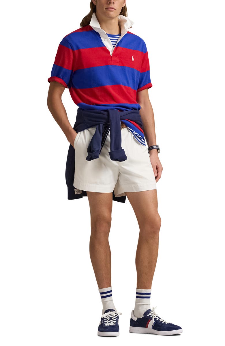 Polo Ralph Lauren Stripe Rugby Shirt, Alternate, color, Red/ Sapphire Star