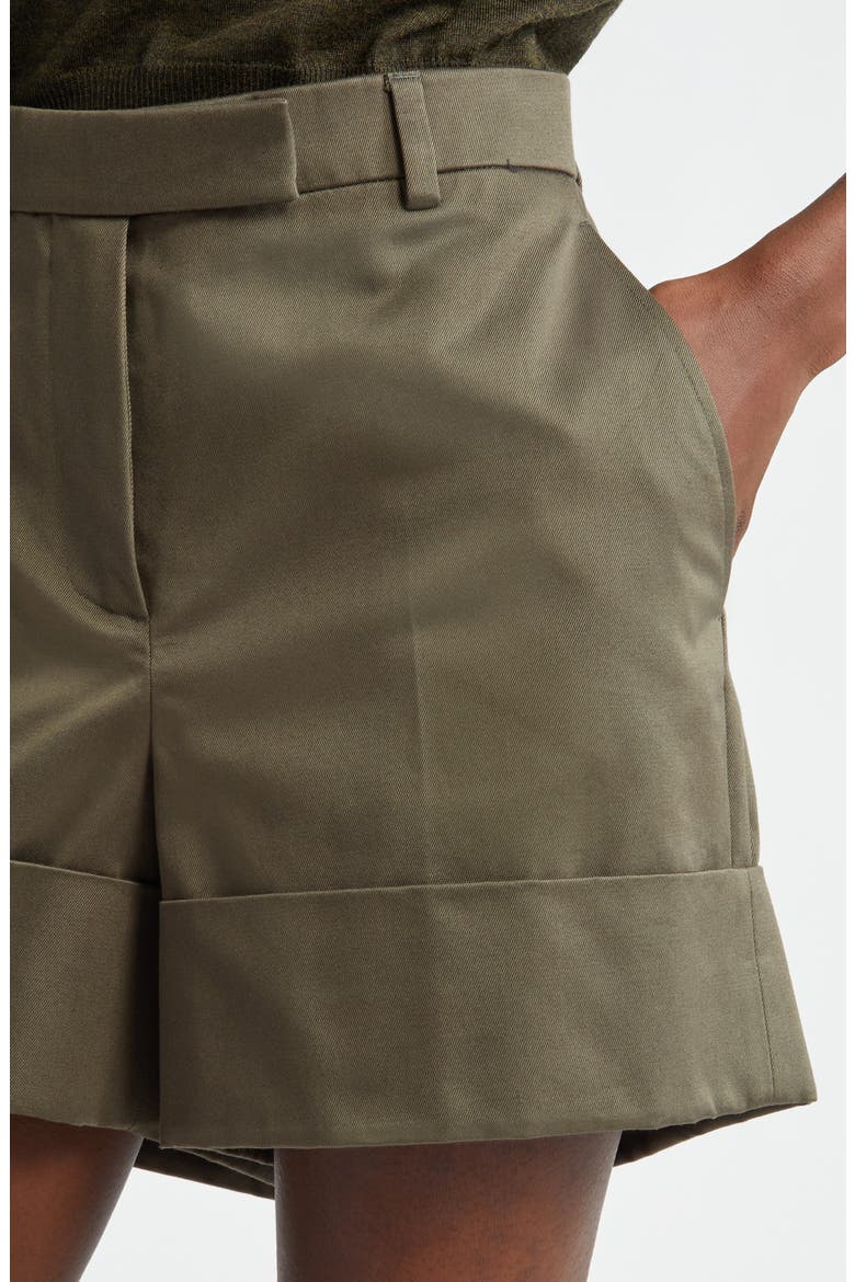 Cotton Twilll Sack Shorts, Alternate, color, DARK GREEN