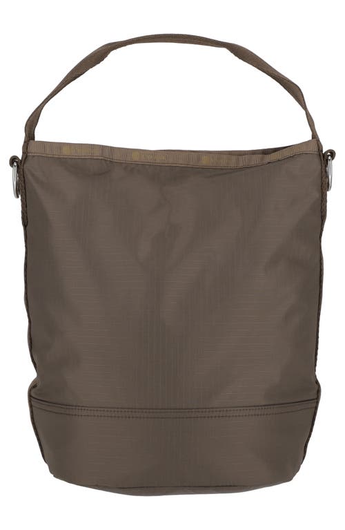 Lesportsac Convertible Nylon Bucket Bag In Brown