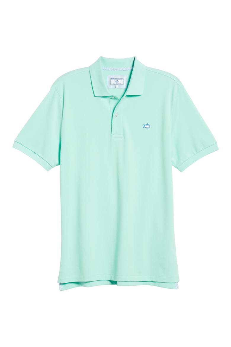 Skipjack Micro Piqué Stretch Cotton Polo, Alternate, color, OFFSHORE GREEN