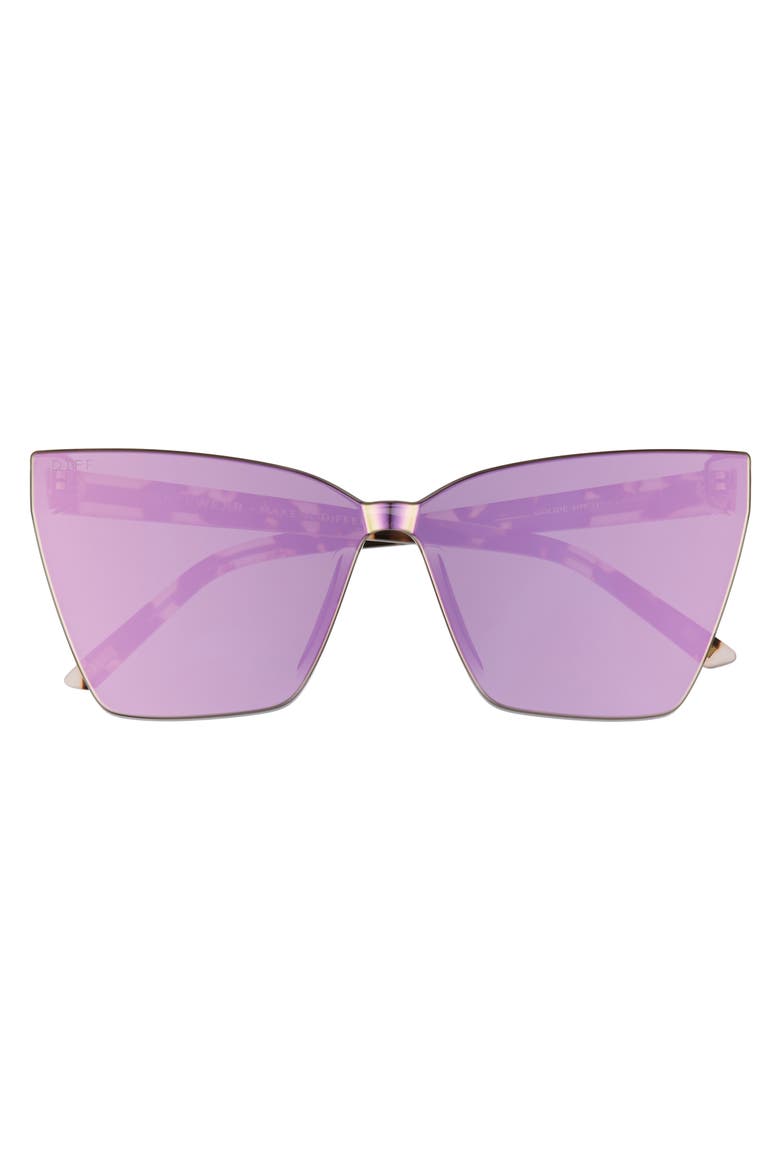 Goldie 65mm Oversize Cat Eye Sunglasses, Alternate, color, HIMALAYAN TORTOISE/ TAUPE
