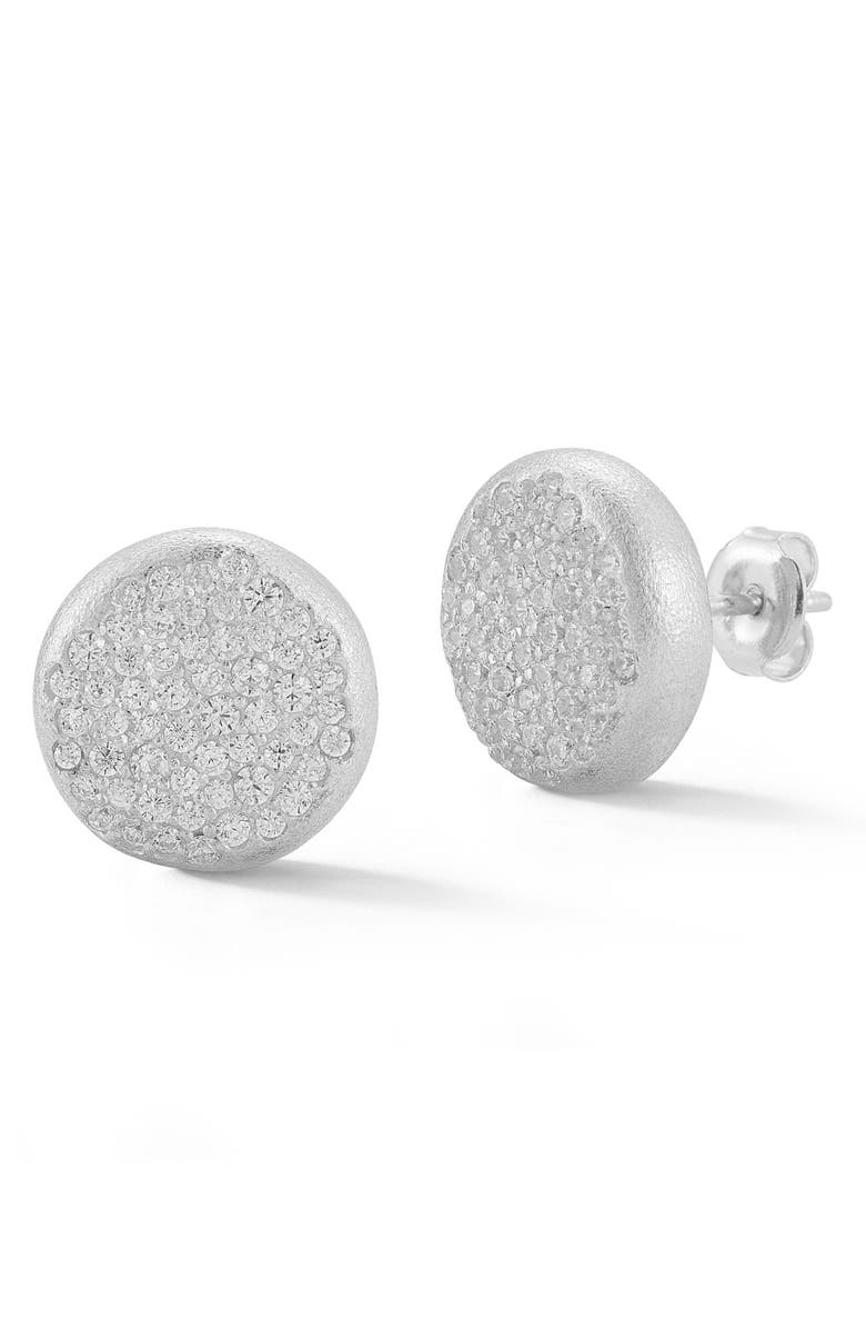 SPHERA MILANO Pavé Stud Earrings, Main, color, 