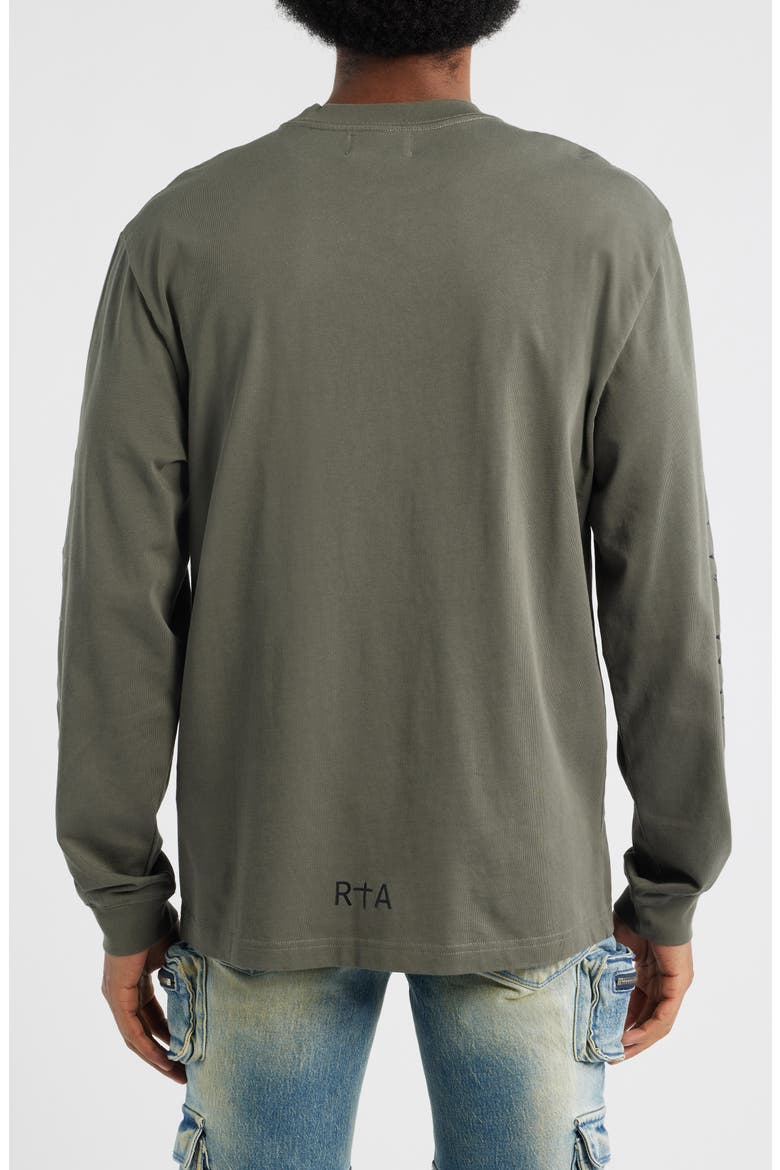 Lawrence Cyber Sigilism Long Sleeve Graphic T-Shirt, Alternate, color, OLIVE CYBER SIGILISM