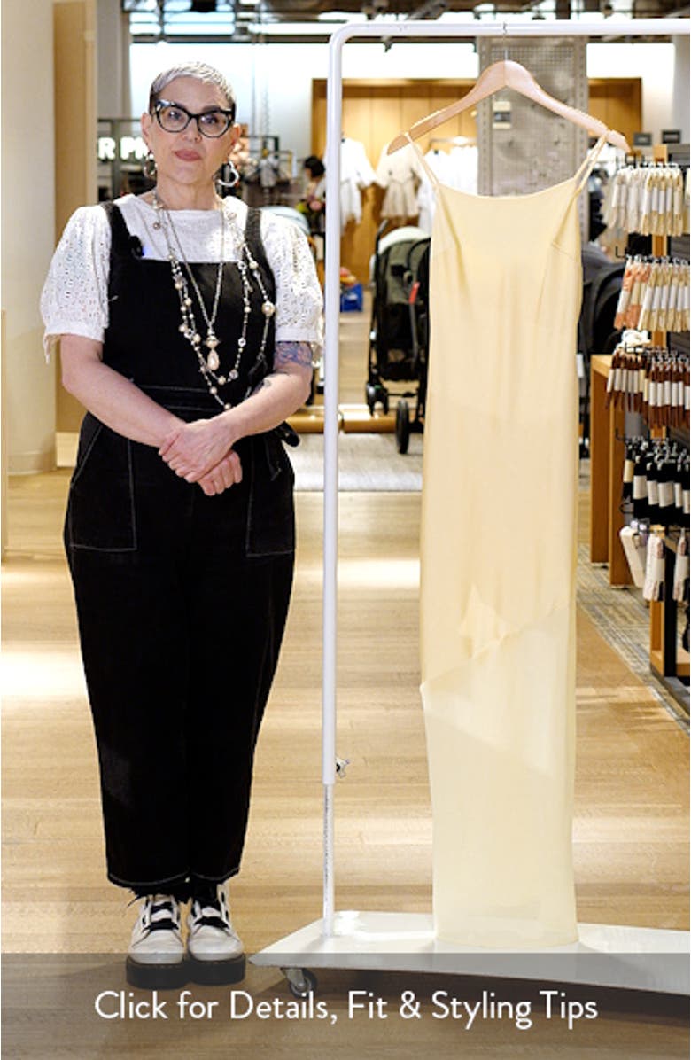 Mixed Media Satin & Chiffon Slipdress, sales video thumbnail