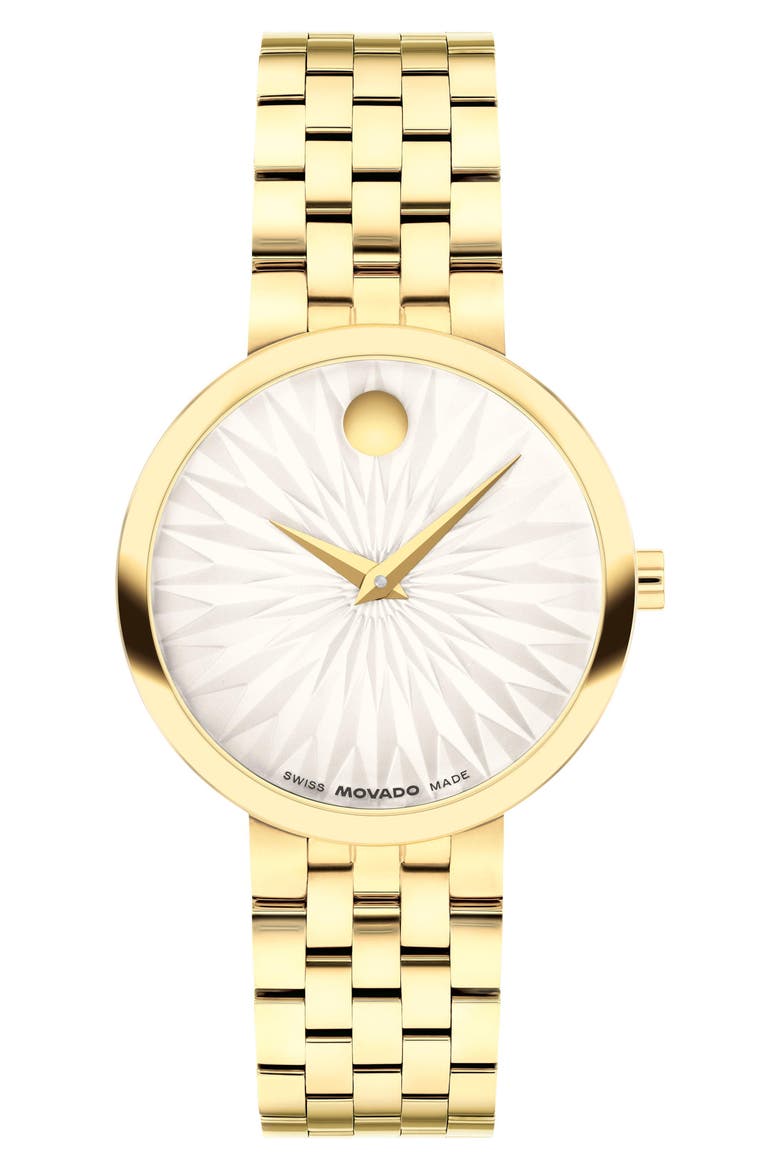 Museum Classic Bracelet Watch, 29.5mm, Main, color, WHITE