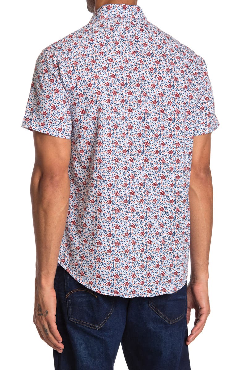 THREAD AND CLOTH Floral Watercolor Print Regular Fit Shirt, Alternate, color, 