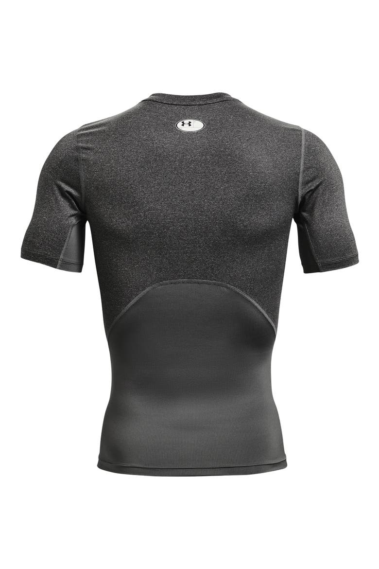 HeatGear® Armour Compression Performance T-Shirt, Alternate, color, CARBON HEATHER