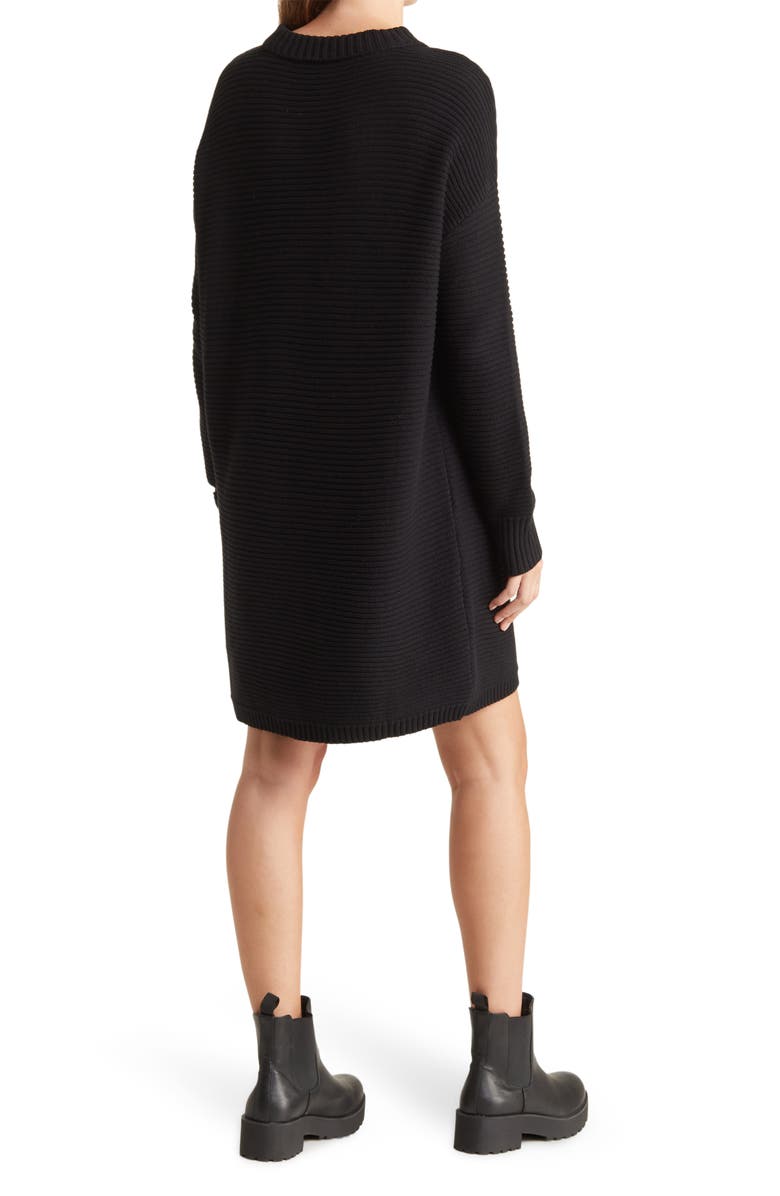 Melrose and Market Mock Neck Mini Sweater Dress, Alternate, color, 