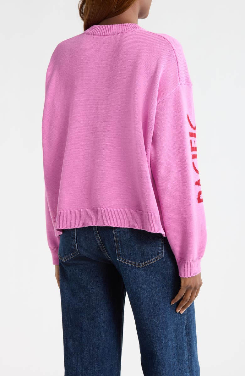 STAUD Giada Cotton Sweater, Alternate, color, Orchid