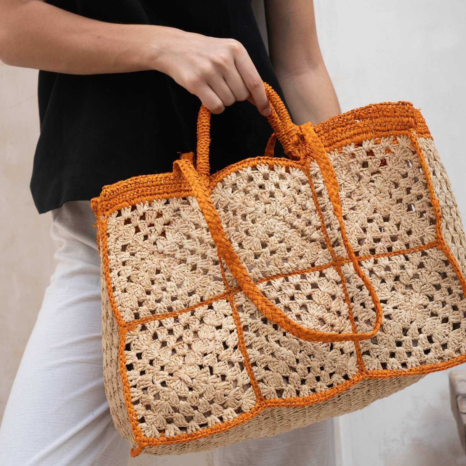 Carrey Raffia Tote Bag, Alternate, color, Pink