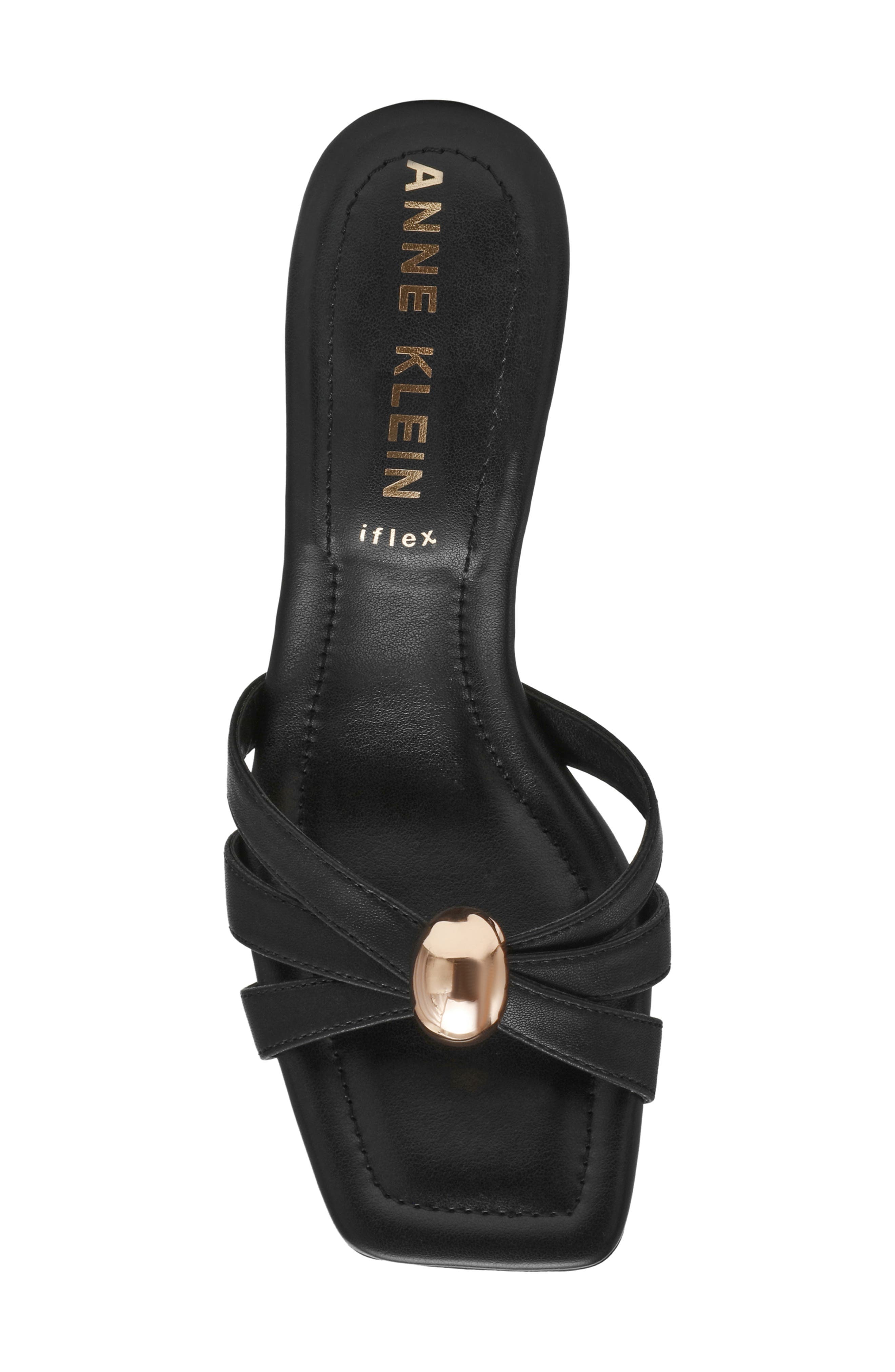 Anne Klein Jonelle Sandal, Alternate, color, Black Smooth